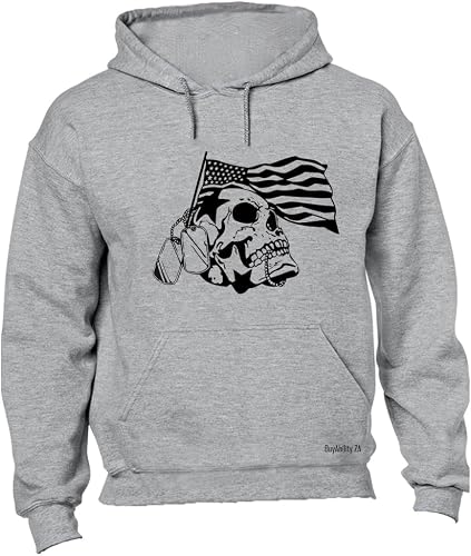 Unisex American Veteran Skeleton Skull - Hoodie