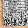 Nuloom Daniela Grey, 2'6 x 8', Handmade, Jute, Tassel, Soft and Textured, High Traffic, Stain Resistant, Easy Clean, Durable Runner for Bedroom, Living Room, Dining Space, Foyer, Entryway
