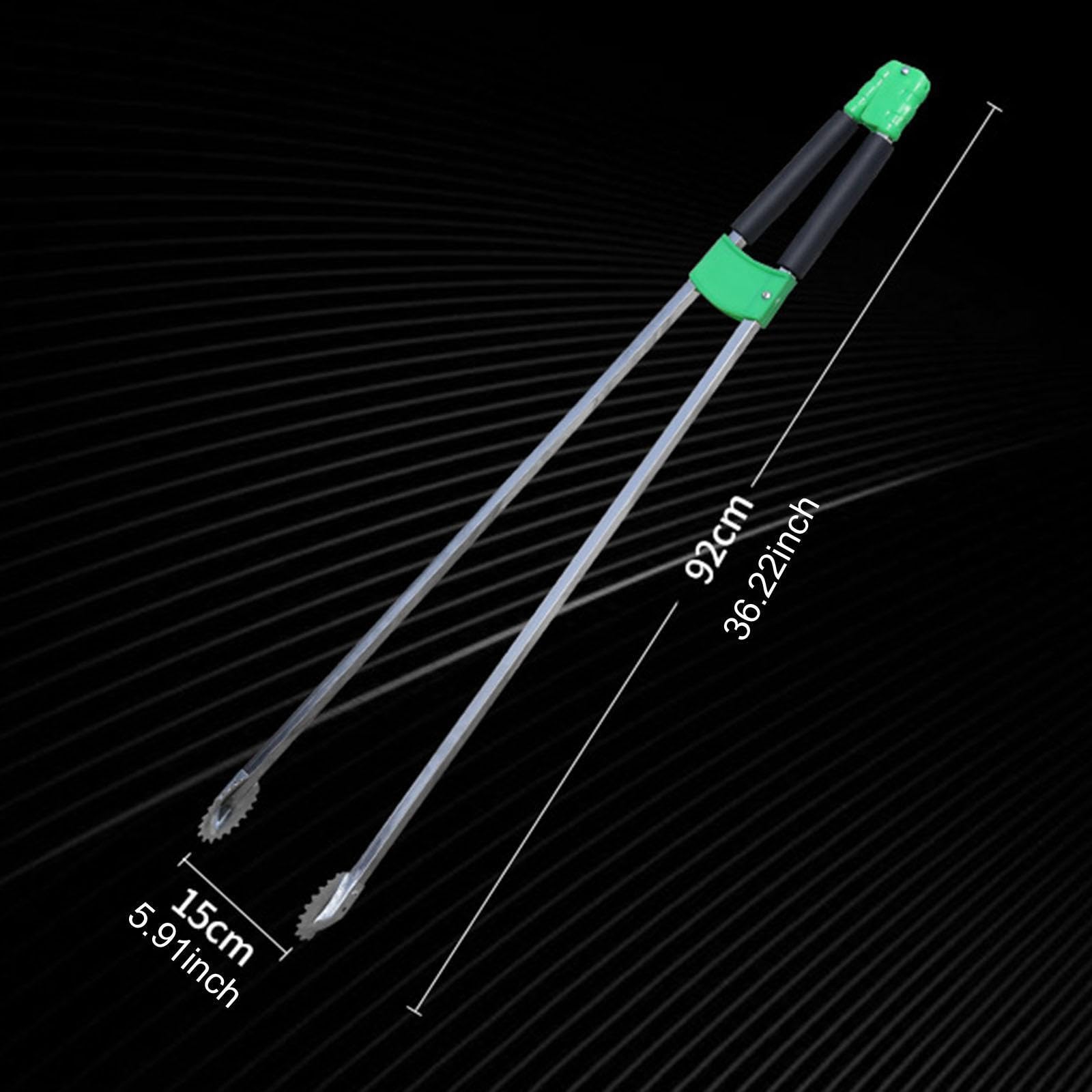 Qianly Pinza Recoge Basura Herramienta de Alcance Recogedor de Residuos con Mango Cómodo Garra Antideslizante Duradera Herramienta Multipropósito de Acero In, 92cm