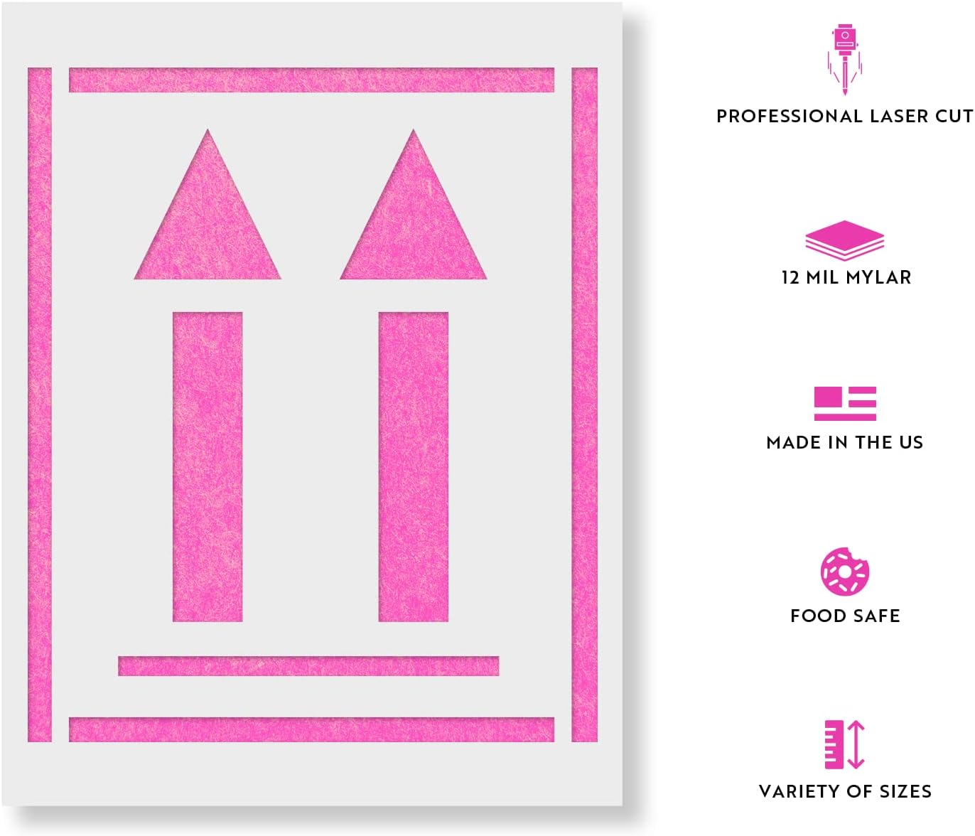 Up Arrow Stencil - Safe Industrial Zone Signage with Effective Stencils, Stencils for Signs