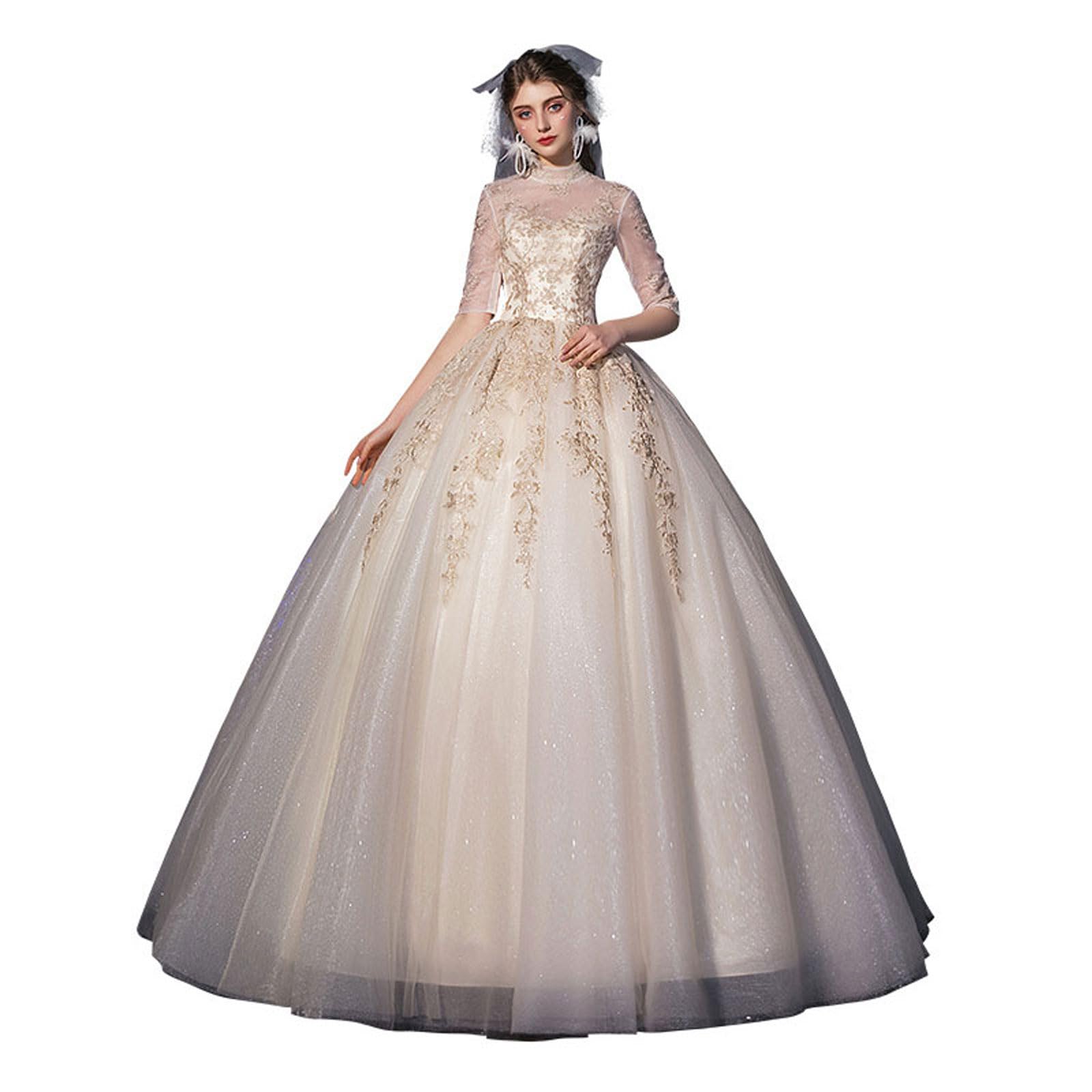 sachin and babi light blue dress Strapless Puff Sleeve Wedding Gown by GLS Gloria GL3427 3XL / Ivory/Champagne