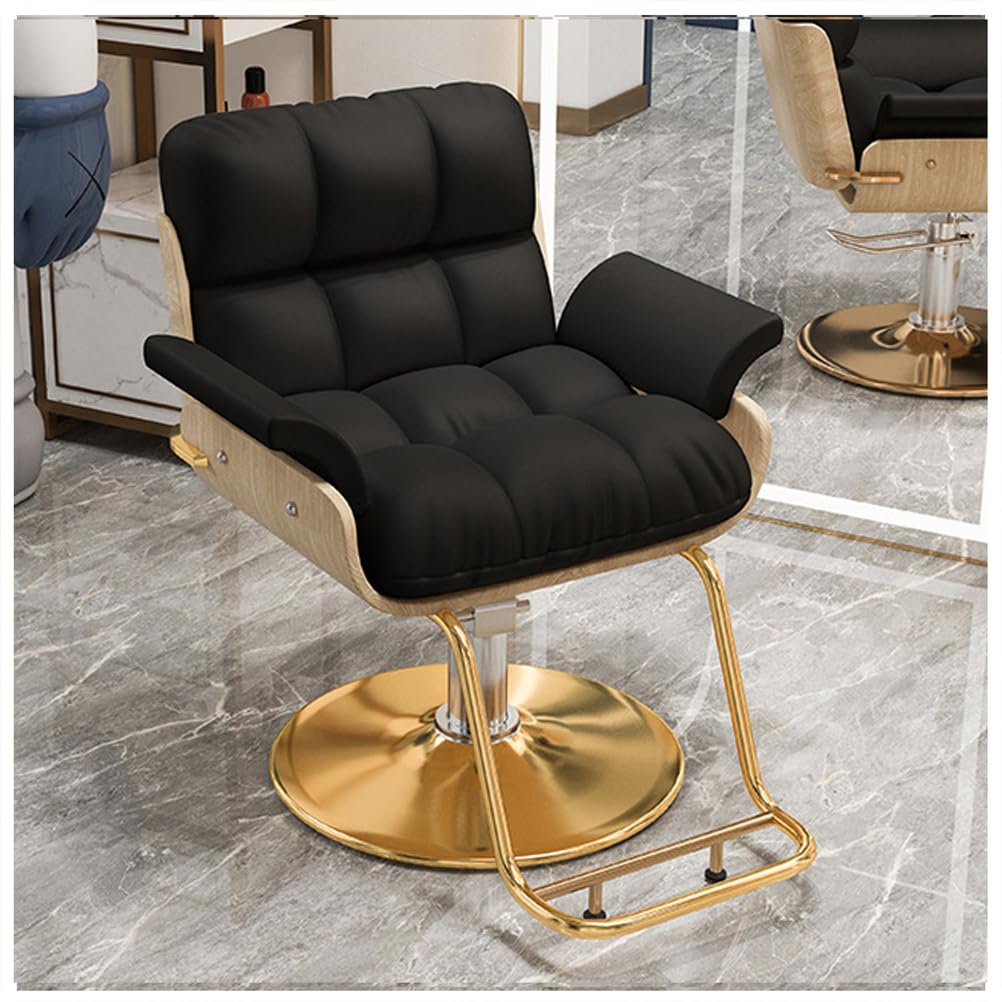 OZBMA Hydraulic Barber Chair with 360° Swivel Salon for Hairdressers Spa & Tattoo Use Black Beauty Equipment Durable Stylish Hair Furniture