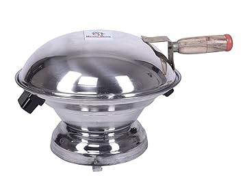 Industrial Oven Aluminum Tandoor Bati Maker Baking Oven, 1 Piece, Silver Gas Tandoor, Barbecue Grill Food Steamer Cookware Set ( 25 x 25 x 35 cm,) Cookware Set (Aluminium, 1 - Piece)