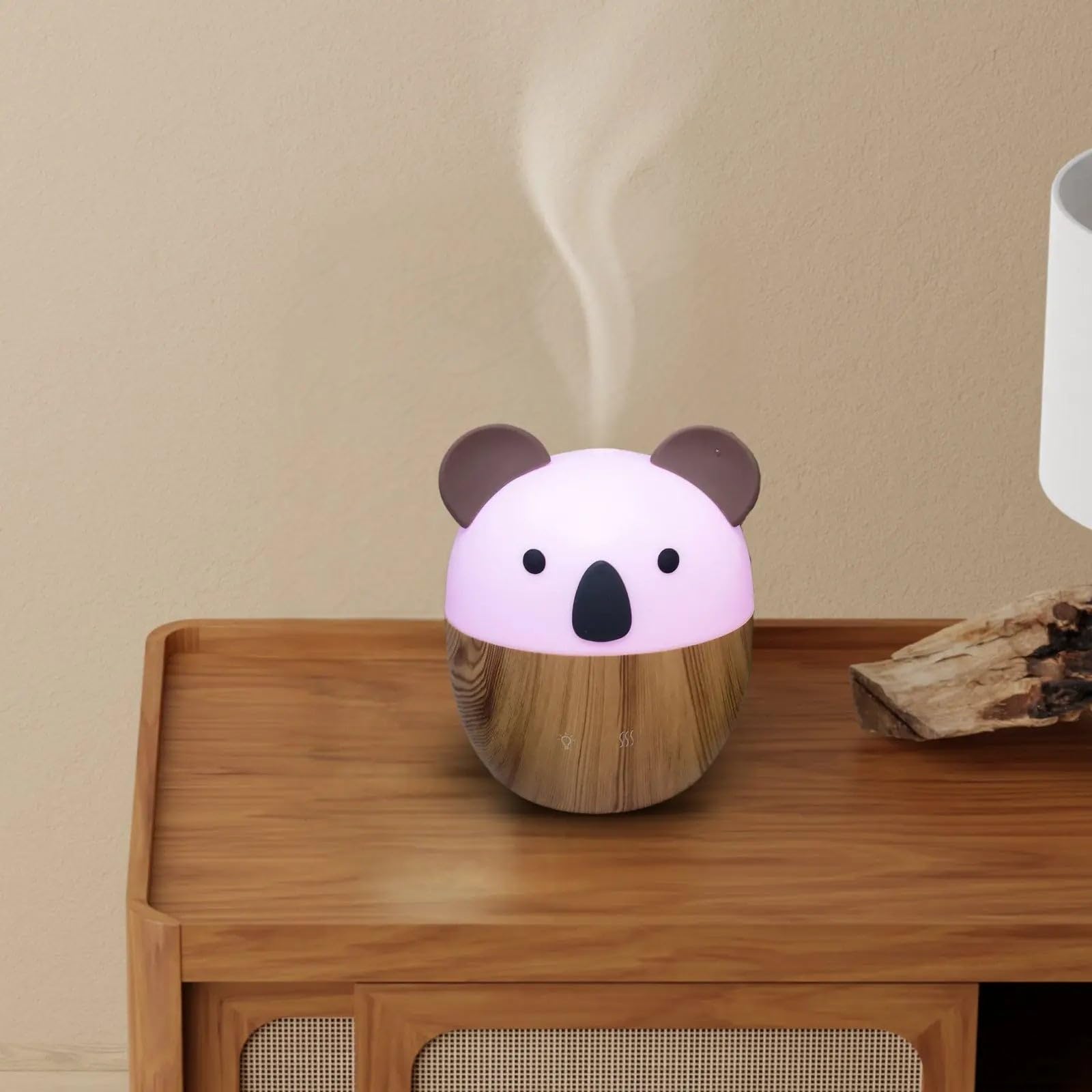 Zen'Aroma Dyfuzor olejków eterycznych Woofie, ultradźwiękowy dyfuzor do aromaterapii na zimno, elektryczny USB, 2 tryby dyfuzji, automatyczne wyłączanie, oświetlenie LED, cichy i kompaktowy