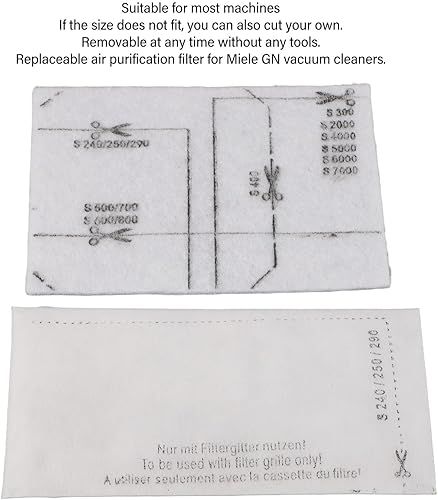 Miniatura 3 de TOPINCN 10Pcs Vacuum Cleaner Filter Sponge and Fiber Replacement Filter, Vacuum Cleaner Air Filter Kit Fit for Miele GN Vacuum Cleaners, Vacuum