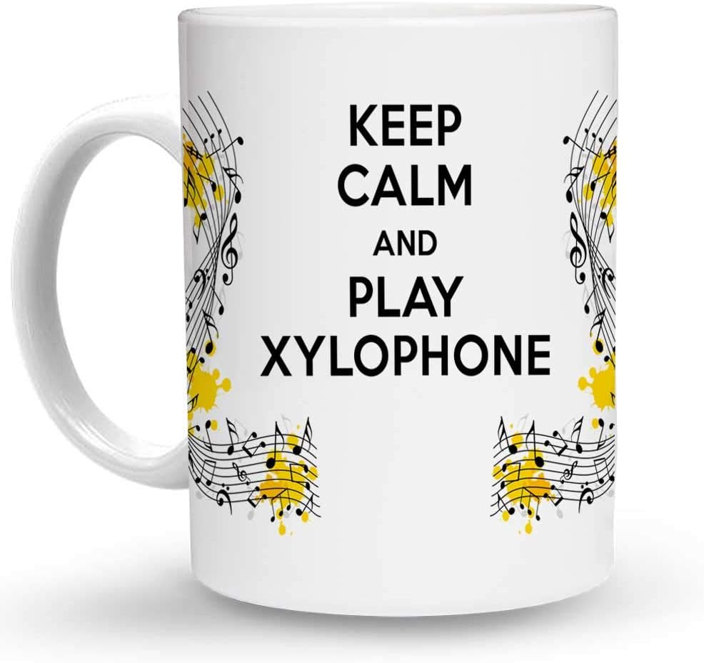 Makoroni KEEP CALM AND PLAY XYLOPHONE 15 oz Ceramic Large