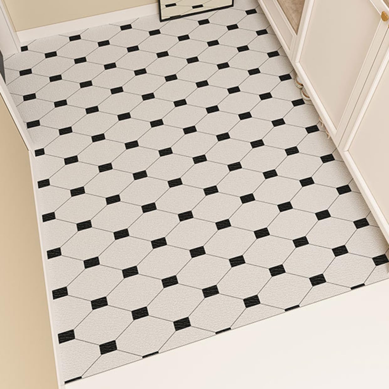 [DLAWF] キッチンマット 拭ける 北欧風 おしゃれ 水拭きOK 洗濯いらず 台所マット pvc マット 撥水 抗菌 お手入れ簡