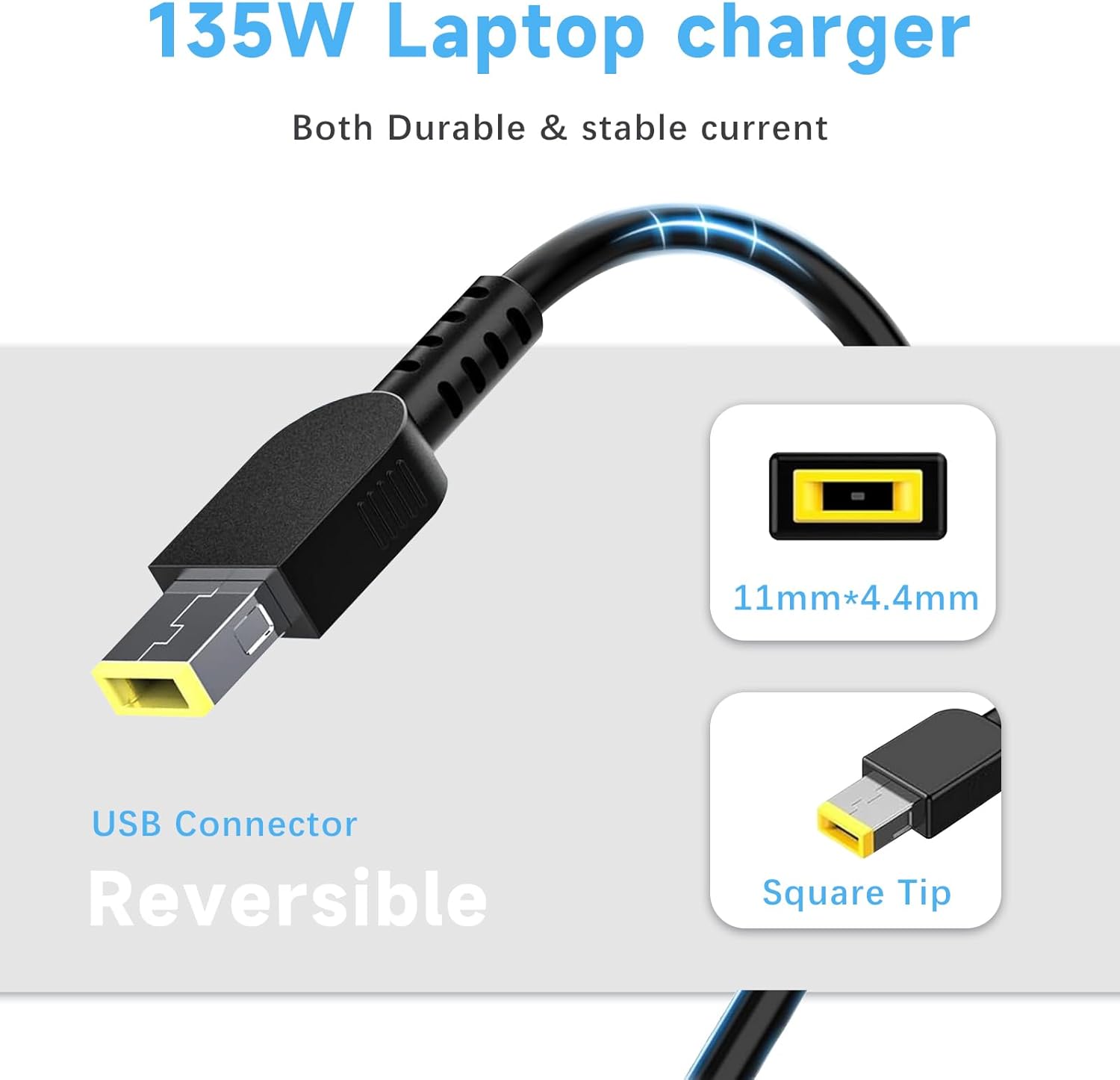 135W Silm Charger Compatible with Lenovo Thinkpad X1 Extreme 20MG 20ME, Ac Power Adapter Compatible with ThinkPad P1 20ME 20V 6.7A ThinkPad X1 ideapad 3 Power Adapter Supply Replament Cord