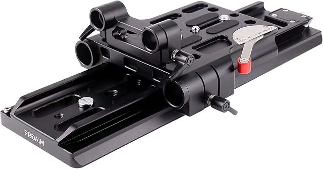 PROAIM 19-15mm camera base plate with dovetail tripod plate | Universal aluminum quick-release plate with ARRI standard dovetail for DSLR video camcorders (CH-DTPQ-01)
