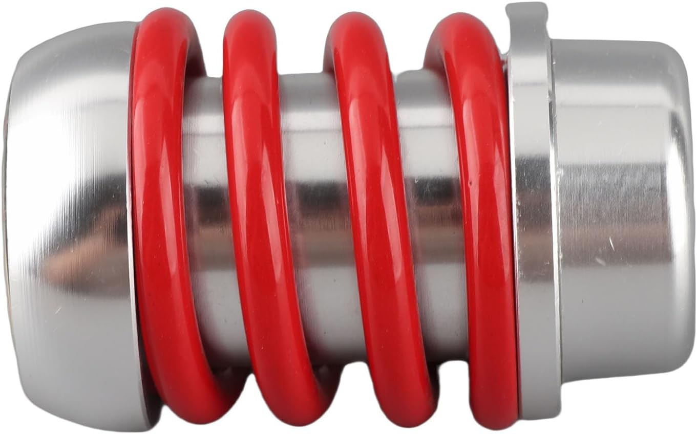 Acouto 5 Speed Manual Shift Knob Universal Spring 5 Speed Manual Car Gear Shift Knob Gear Stick Shifter Lever Head Aluminum Alloy (Red)