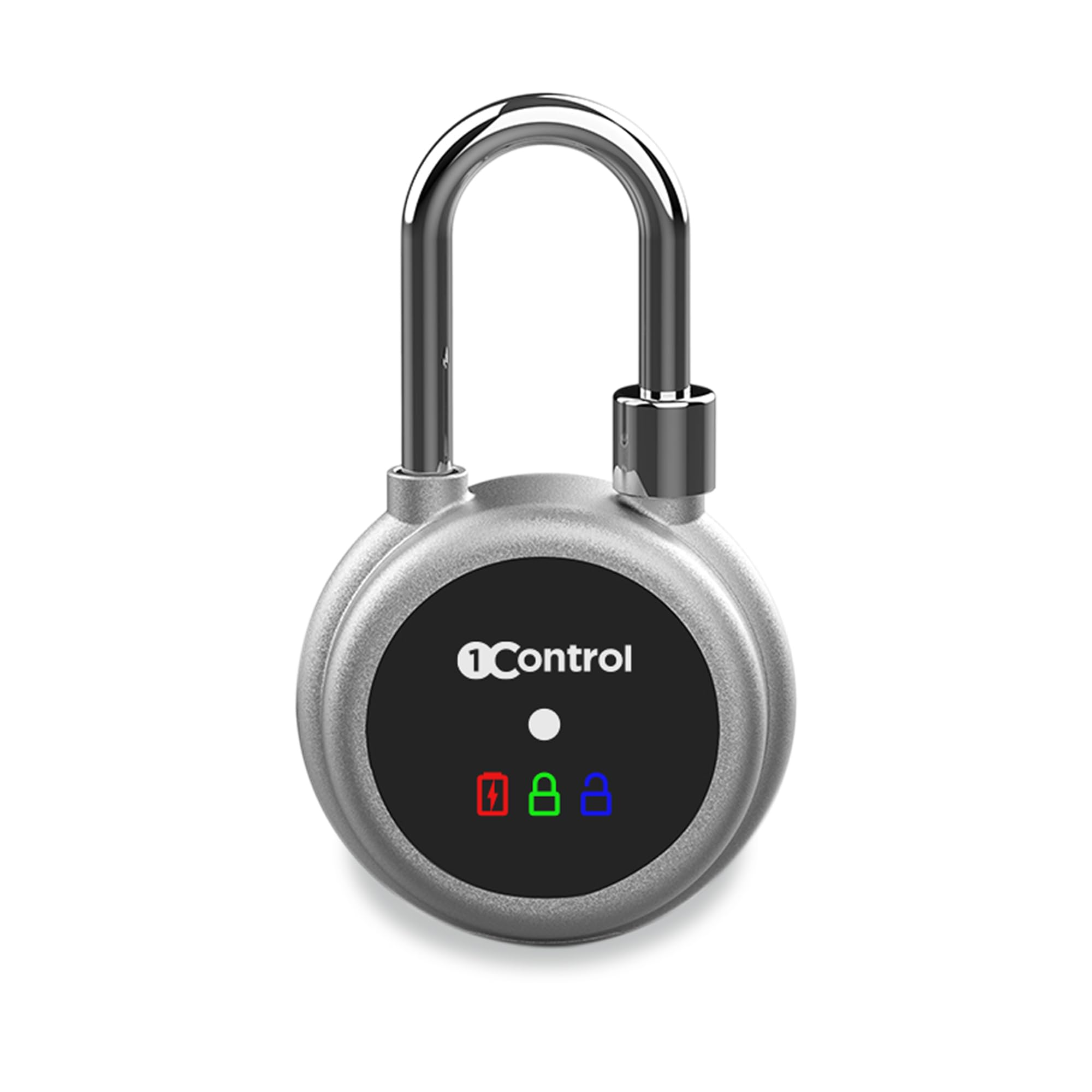 1Control LOCO, Cadenas Bluetooth Intelligent, Corps Renforcé en Aluminium, Batterie d'une durée de vie jusqu'à 180 jours, Résistant aux Intempéries, Certification IP67, Compatible avec iOS et Android