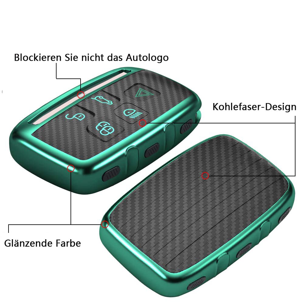 HIBEYO Custodia In Silicone Per Chiave Auto, Adatta Per Land Rover