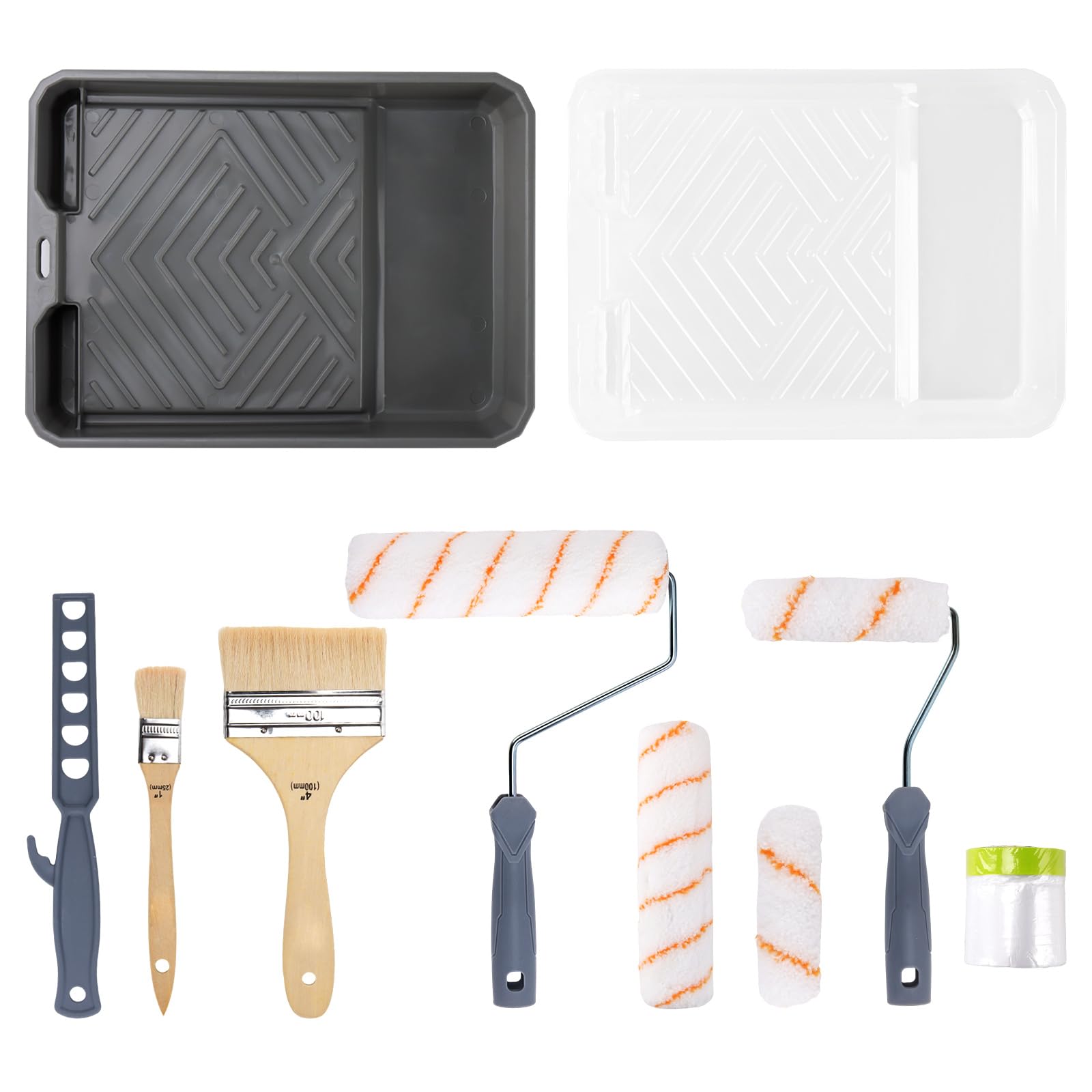 Kit de rodillos de pintura para paredes y techos en reformas de interior y exterior