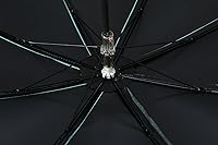 Vista 14 de LCY Paraguas plegable del sol/de la lluvia/de la nieve del Anti-UV de la doble cubierta del cordón bordado Negro