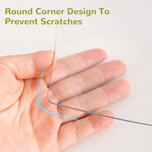 Miniatura 9 de Eisdroma Protector de mesa transparente de 16 x 72 pulgadas, protector de mesa transparente para mesa de comedor, cubierta de mesa de plástico de