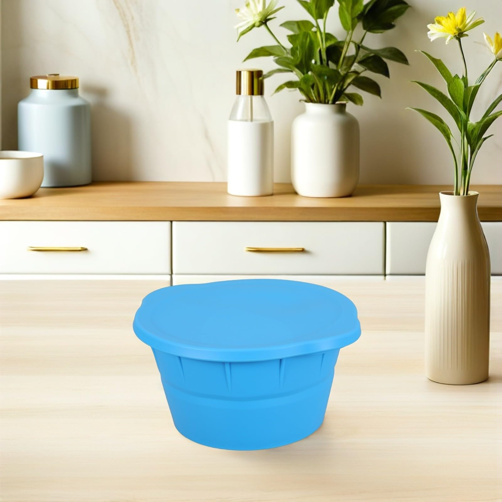 IMIKEYA 2 Piezas Molde para Cubitos de Hielo de Silicona Redondo Reutilizable Capacidad de 3.6l Diseño Plegable para Baño de Hielo y Viajes
