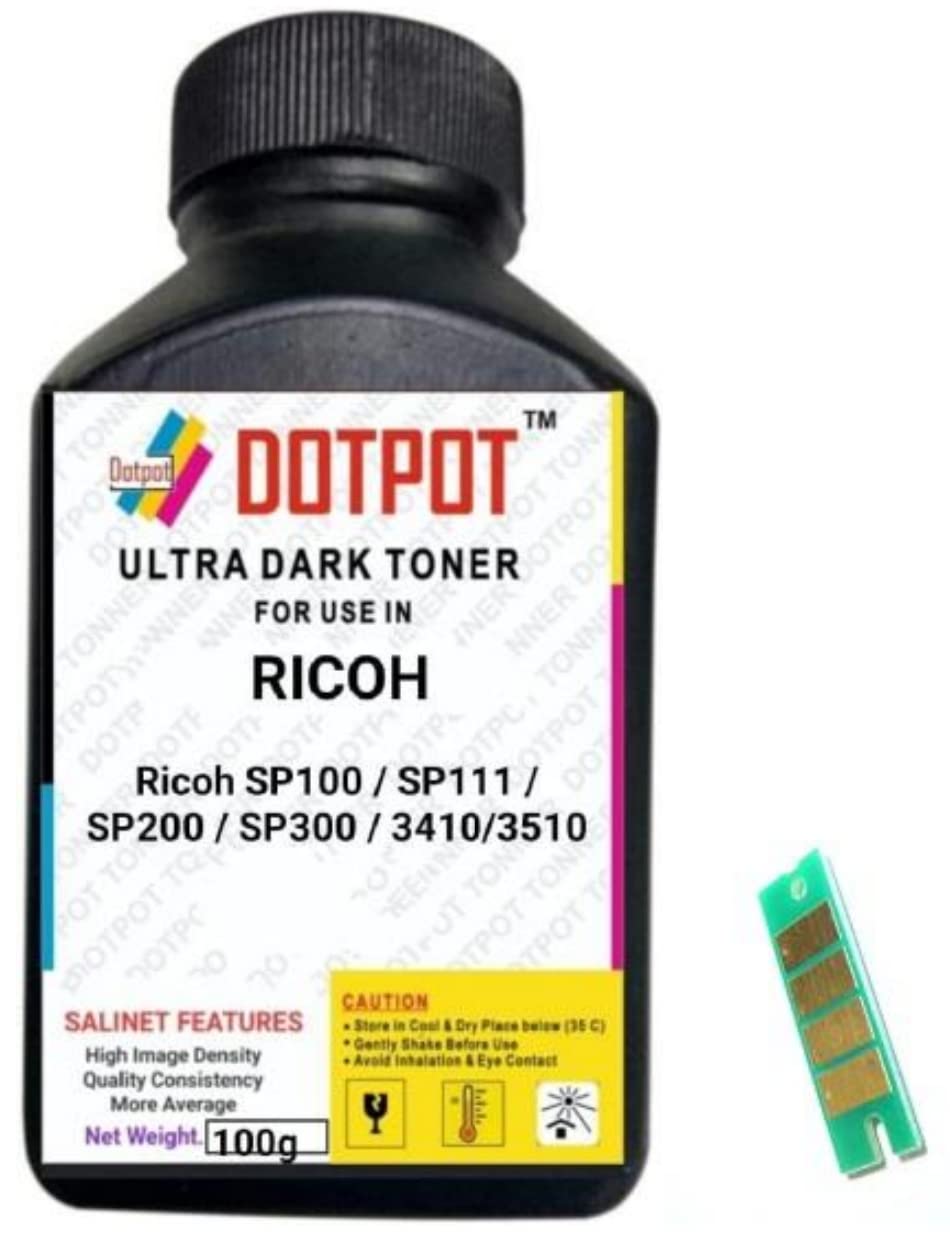 Dotpot SP100 Toner Powder with CHIP for USE in RICOH SP 100 / SP 100SU / SP 100SF / SP 111 / SP 111SU / SP 111SF Printers (Pack 1) (B09PL7GXKX) Amazon Price History, Amazon Price Tracker