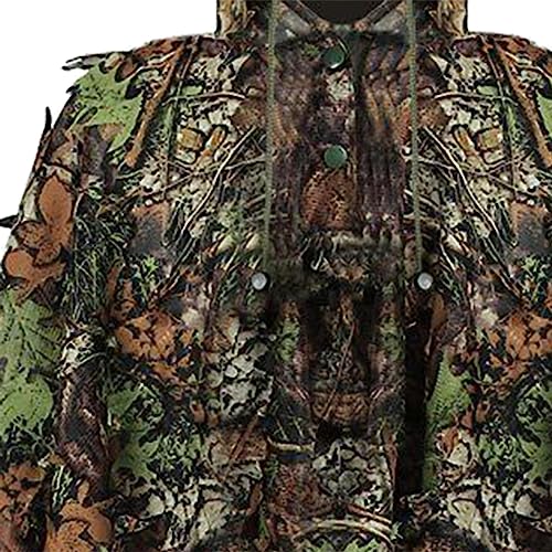 Almencla Ghillie Suit Cosplay ternos Jaqueta Hood Respirável Outfit Vestuário Suit 3D Leafy para Fes