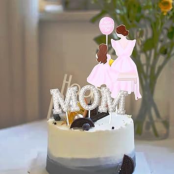 Amazon Co Jp Beauty Player 母の日 ケーキトッパー ケーキ飾り ケーキデコレーション パールテキストカード Mom 母と娘 ケーキ挿入カード ケーキインサート セット かわいい 飾り付け デコレーション お菓子 記念撮影 パーティーグッズ 白い ホーム キッチン