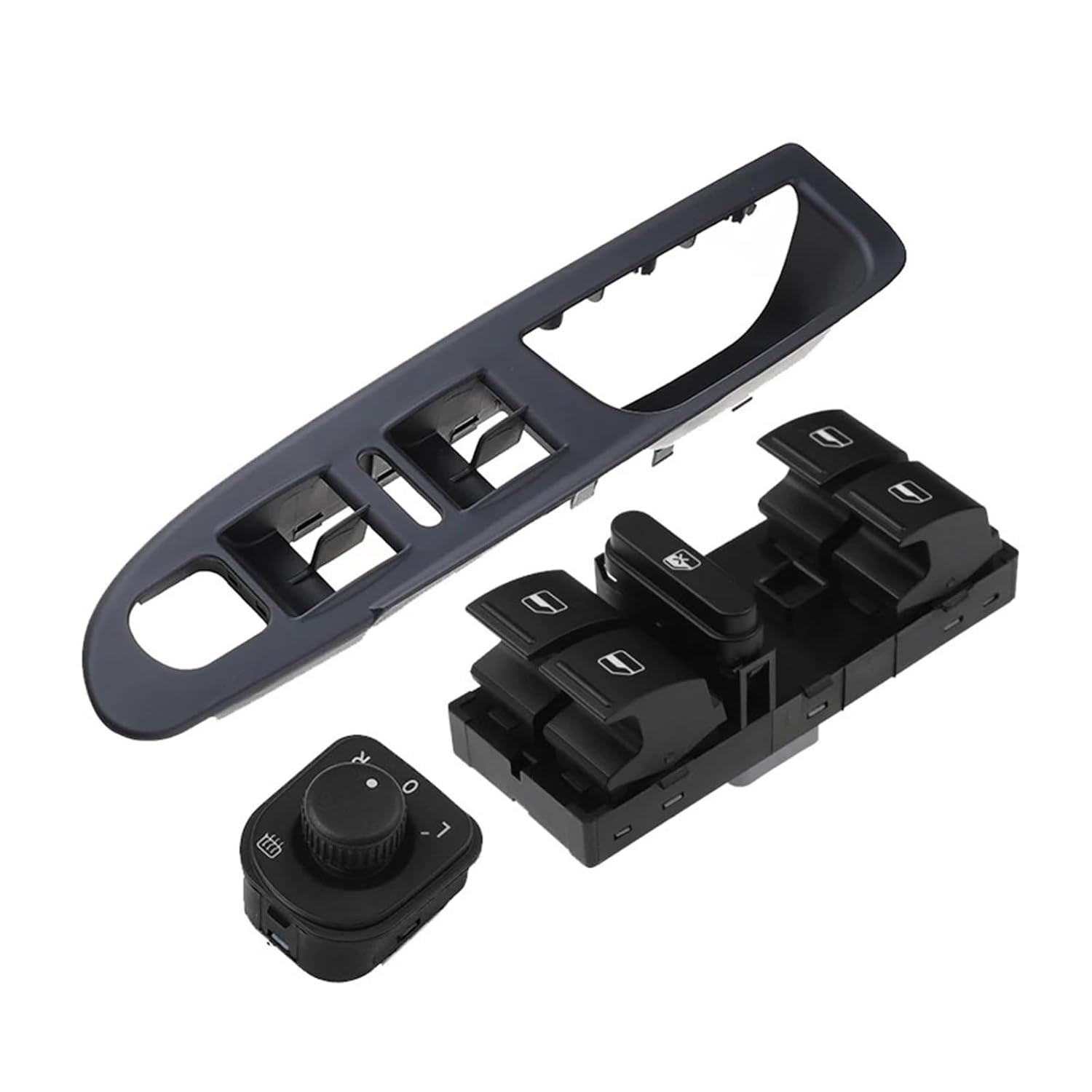 3C1867171 1K4959857B 1K0959565K Car Master Window Mirror Switch Panel Compatible with VW Passat B6 2006-2010(Panel)