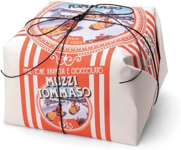 Panettone Tommaso Muzzi Orange and Chocolate, Made in Italy, 1.1 pound…
