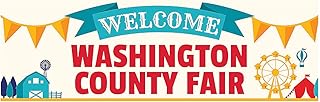 Personalized Medium County Fair Vinyl Banner - Party Decor - 1 Piece
