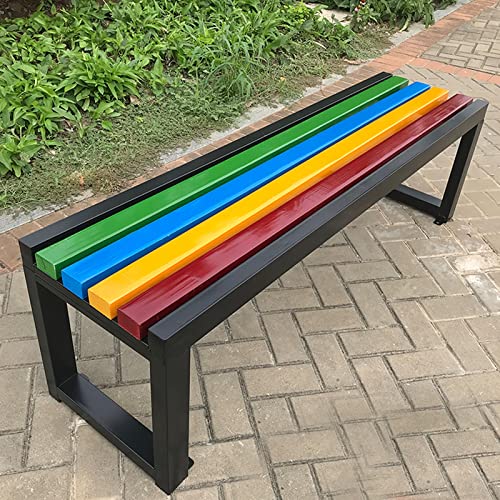 Banc de jardin classique arc-en-ciel pour des instants suspendus en plein air