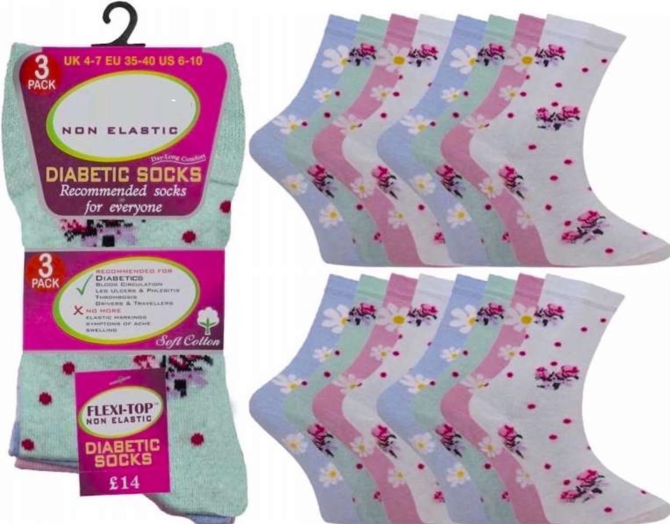 Confezione da 4 paia di calze Colore rosa pastello - SINSAY - 323EB-03X