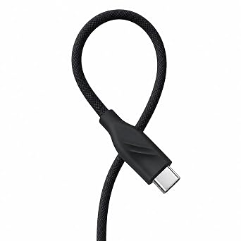 USB C to USB C Cable, 3ft, 100W PD 5A Fast Charging Cord, Nylon Braided Type C Charger Cord for iPhone 17/16/15, MacBook Air/Pro, iPad, Samsung S25/S24/S23, Pixel 10Black