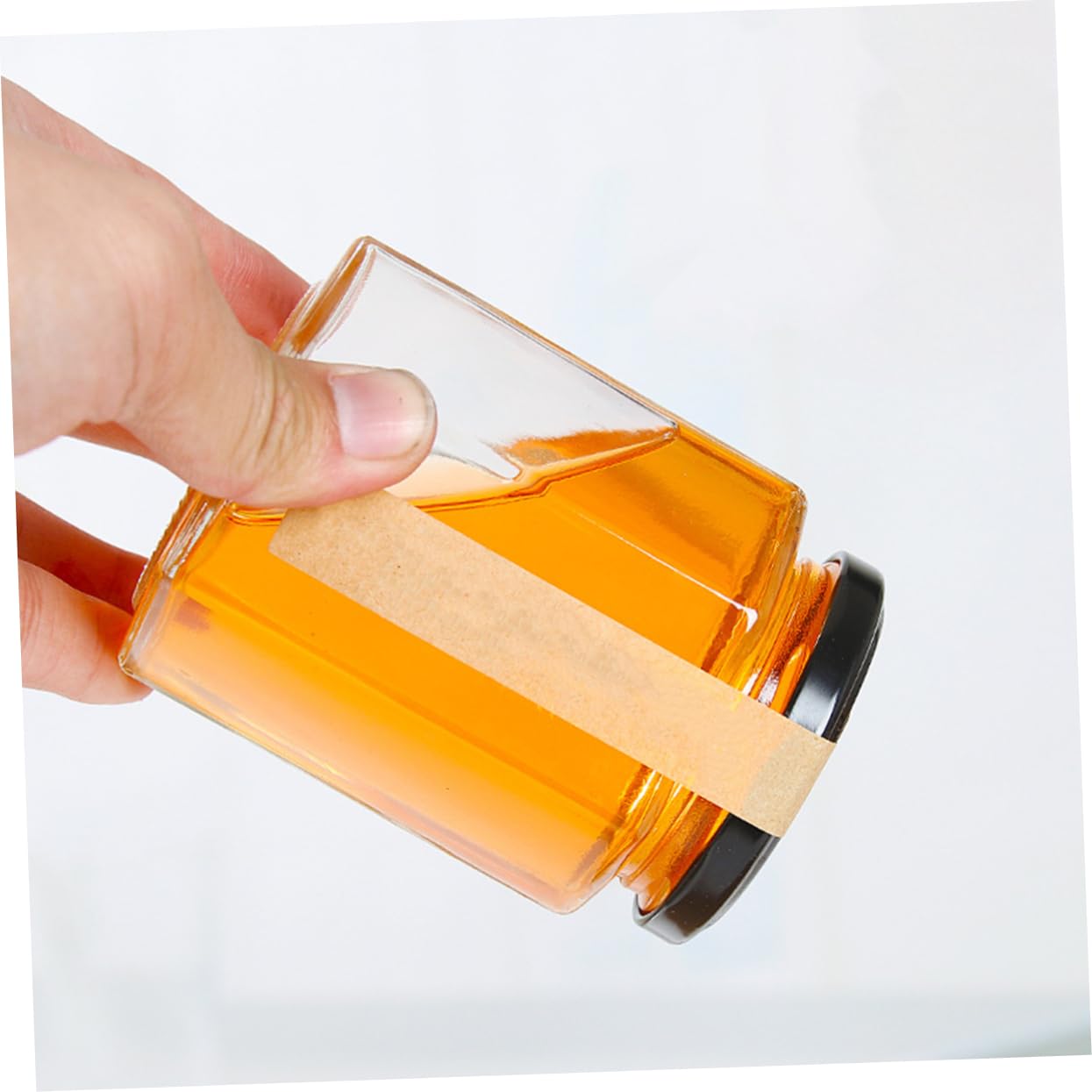 ABOOFAN Vorratsglas 24 Stück Glas mit Bügelverschluss für Lebensmittel | Sechskantform, für Kaffeebohnen und Kleinteile, Passend für Theke oder Feier