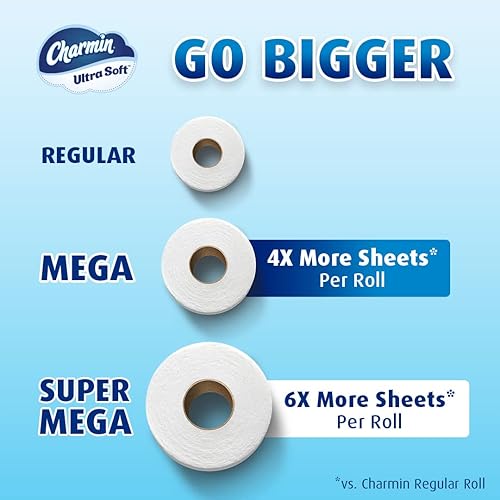 Miniatura 5 de Paquete de papel higiénico Charmin ultra suave al tacto, 18 megarrollos familiares = 90 rollos regulares (el embalaje puede variar) + Mr. Clean