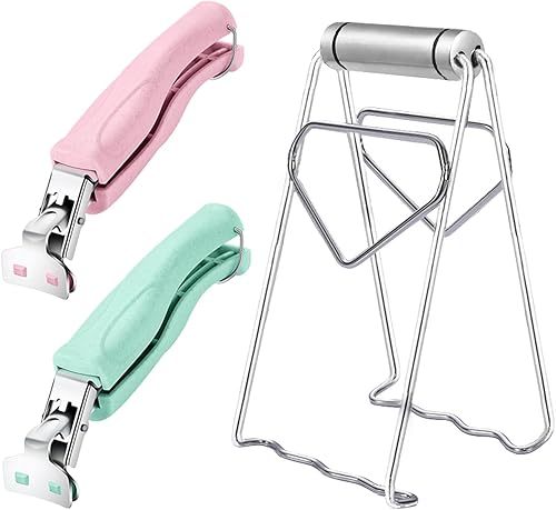 SPTECHMAKE Soporte de abrazadera de acero inoxidable anti-caliente para plato de plato para mover platos calientes o cuencos con comida fuera del