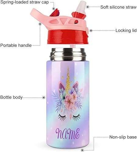 Vista 94 de Botella de agua personalizada con foto para niños, familia, mascotas, botella de agua personalizada para niñas, niños, regalo de cumpleaños y Navidad