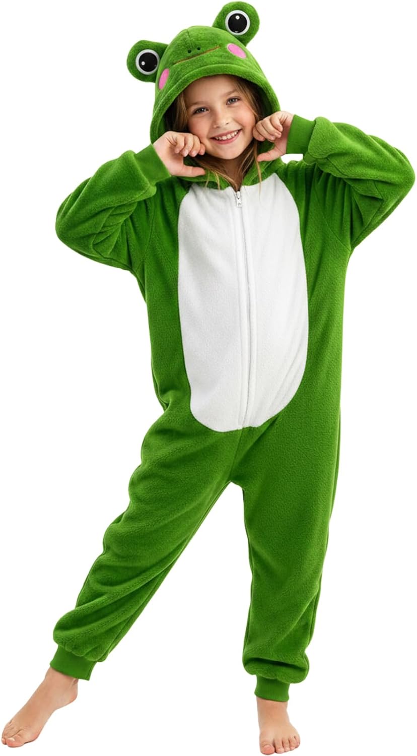 Gorkonpy Frog Onesie Costume Kids Boys Girls Animal Pajamas Halloween
