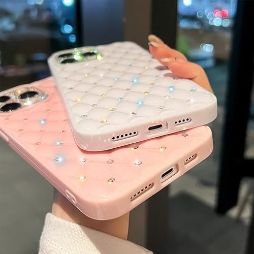 Miniatura 5 de Funda brillante compatible con iPhone 13 con diamantes brillantes, TPU flexible con purpurina, ajuste delgado, antideslizante, protección de cámara