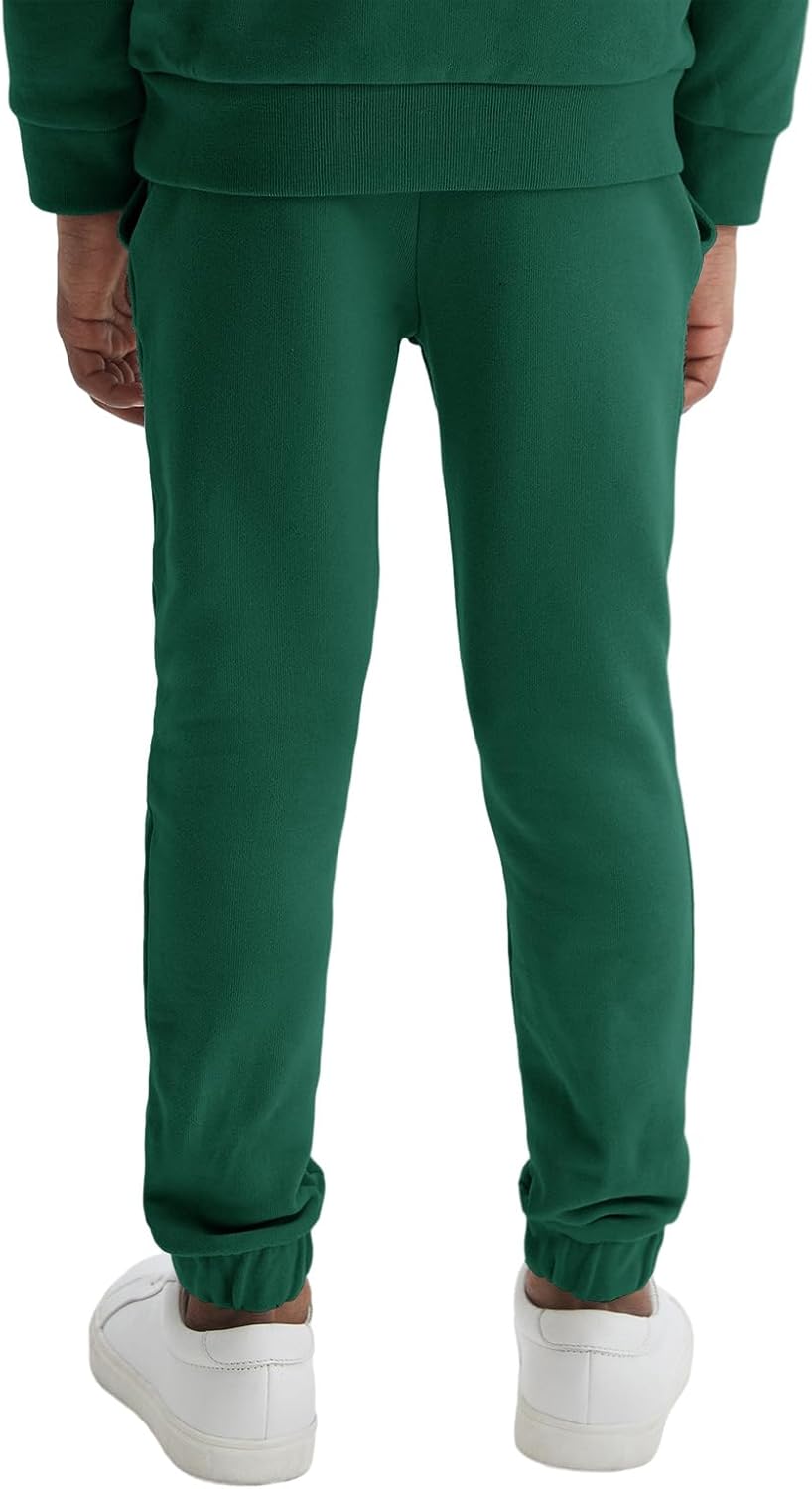 Haloumoning Boys 2 Piece Outfits Sweatsuits Long Sleeve Pullover Hoodie and Sweatpants Tracksuit Set 5-14 Years