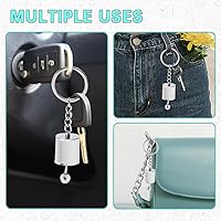 Vista 6 de Llavero de palanca de cambios de automóvil, creativo llavero de palanca de cambios de transmisión manual de 6 velocidades, mini llavero de palanca