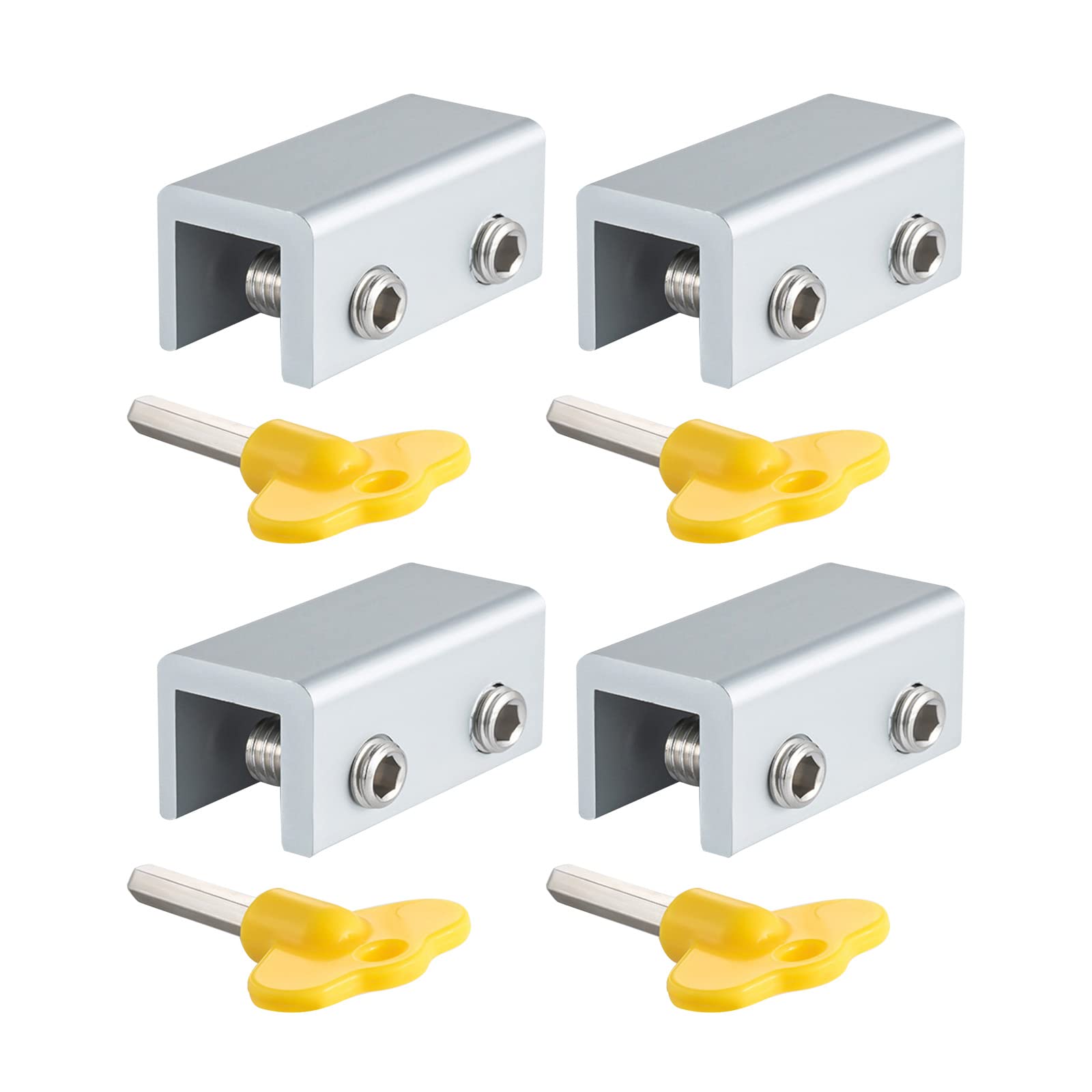 4 Pcs Child fety indow Limiters Home Security for indows Lock ith for Key indow fety Locks for Vertical Sliding