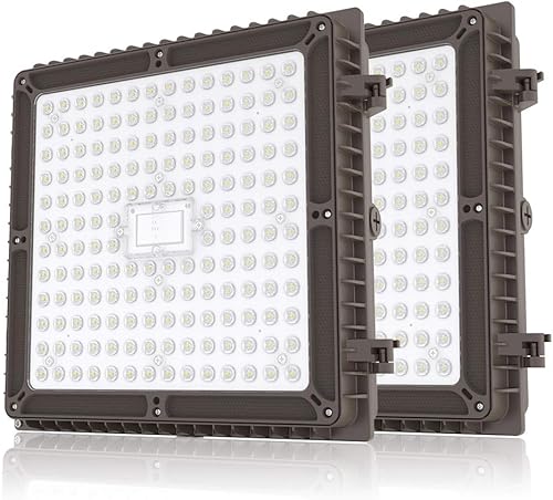 Miniatura 7 de HYPERLITE Luz LED de toldo de 100 W, 0-10 V, regulable, 13000 lm, luces LED para exteriores, IP65, impermeable, ideal para gasolinera, garaje,