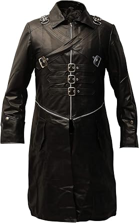 Steampunk Black Punk Coat Victorian Renaissance Gothic Long Coat