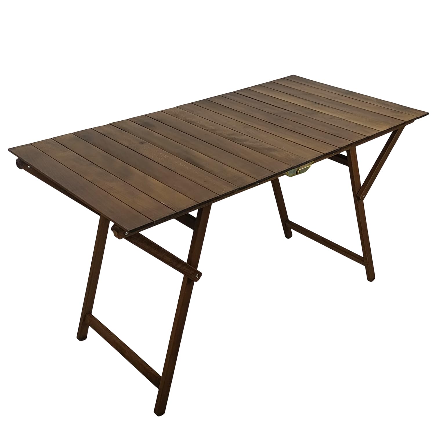 Marvin Tavolo in Legno Pieghevole, Noce 70x140cm, Salvaspazio, Richiudibile, per Casa Campeggio, Portatile, Interno e Esterno (Noce)
