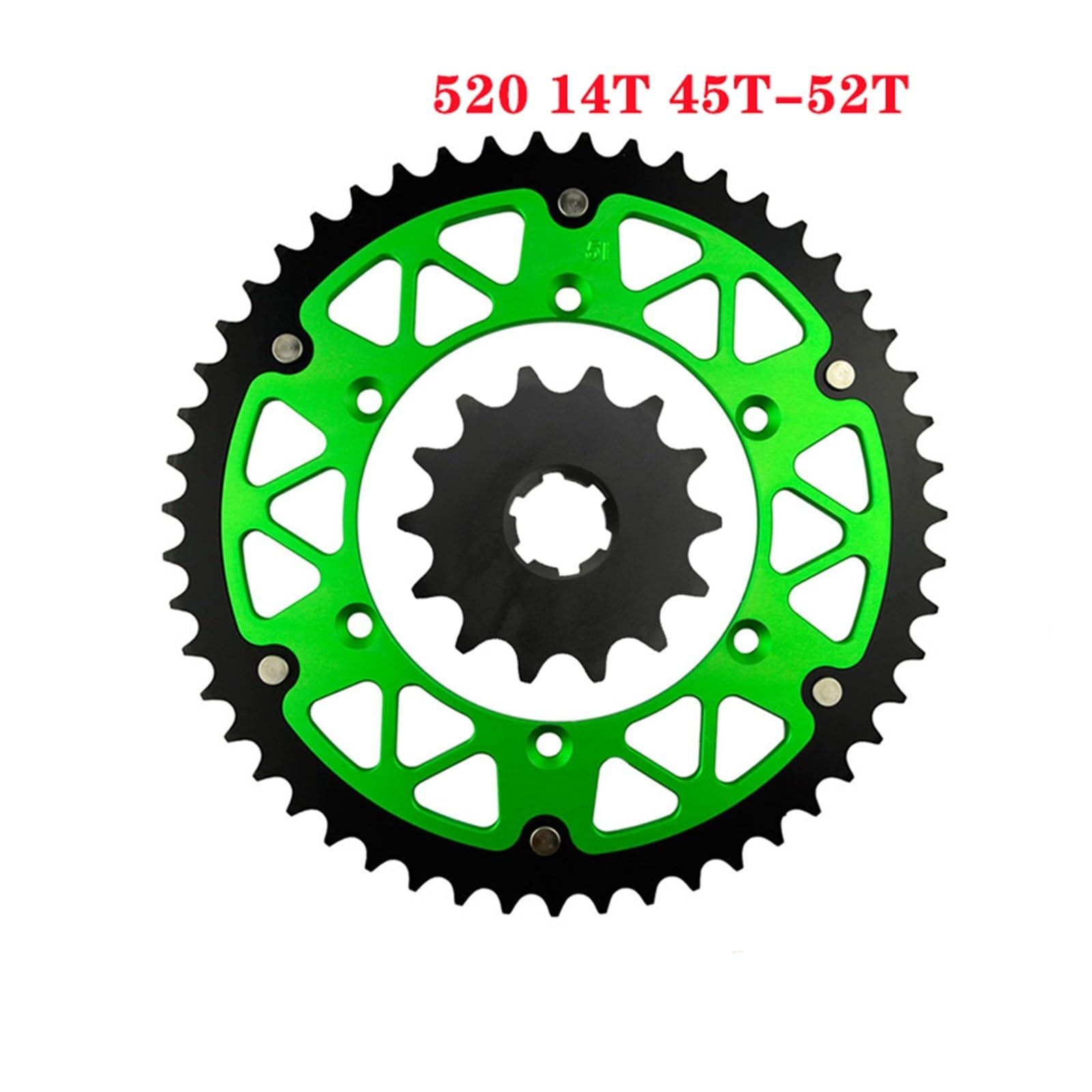 Piñón Delantero Y Trasero 520 Para Motocicleta (14T, 45T-52T) Para KDX200, KDX250, KX250, KX500, KLX300R, KDX220R, KDX 200, 250, 220R, KX 250