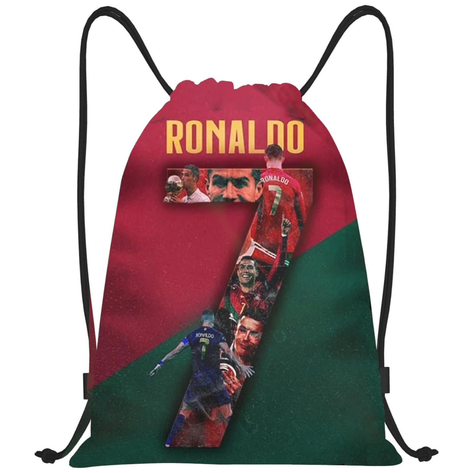 Ronaldo Gifts for Boys World Cup Football 2026 Drawstring Bags Iconic Number 7 World Merchandise Gifts for Him Portable Ideal for Match Days Decoration Gift for Men 34x40cm
