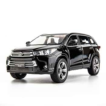 ミニカー 1/18 トヨタ ハイランダー 2012 ブラック 1/18 Scale Highlander 2012 Black Diecast Car Model Toy