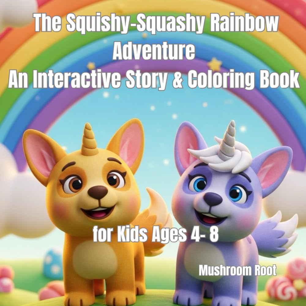 The Squishy-Squashy Rainbow Adventure: An Interactive Story & Coloring Book for Kids Ages 4– 8
