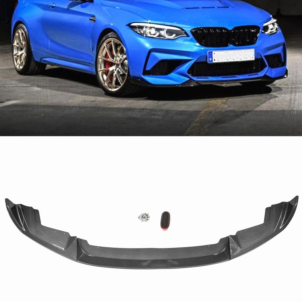Lip Parachoques Delantero,para BMW F87 M2 Competition 2019-2021,Coche Parachoques Delantero Labio Divisor Difusor Trim Kit lip Spoiler Delantero Frontal,Carbon Fiber Exterior