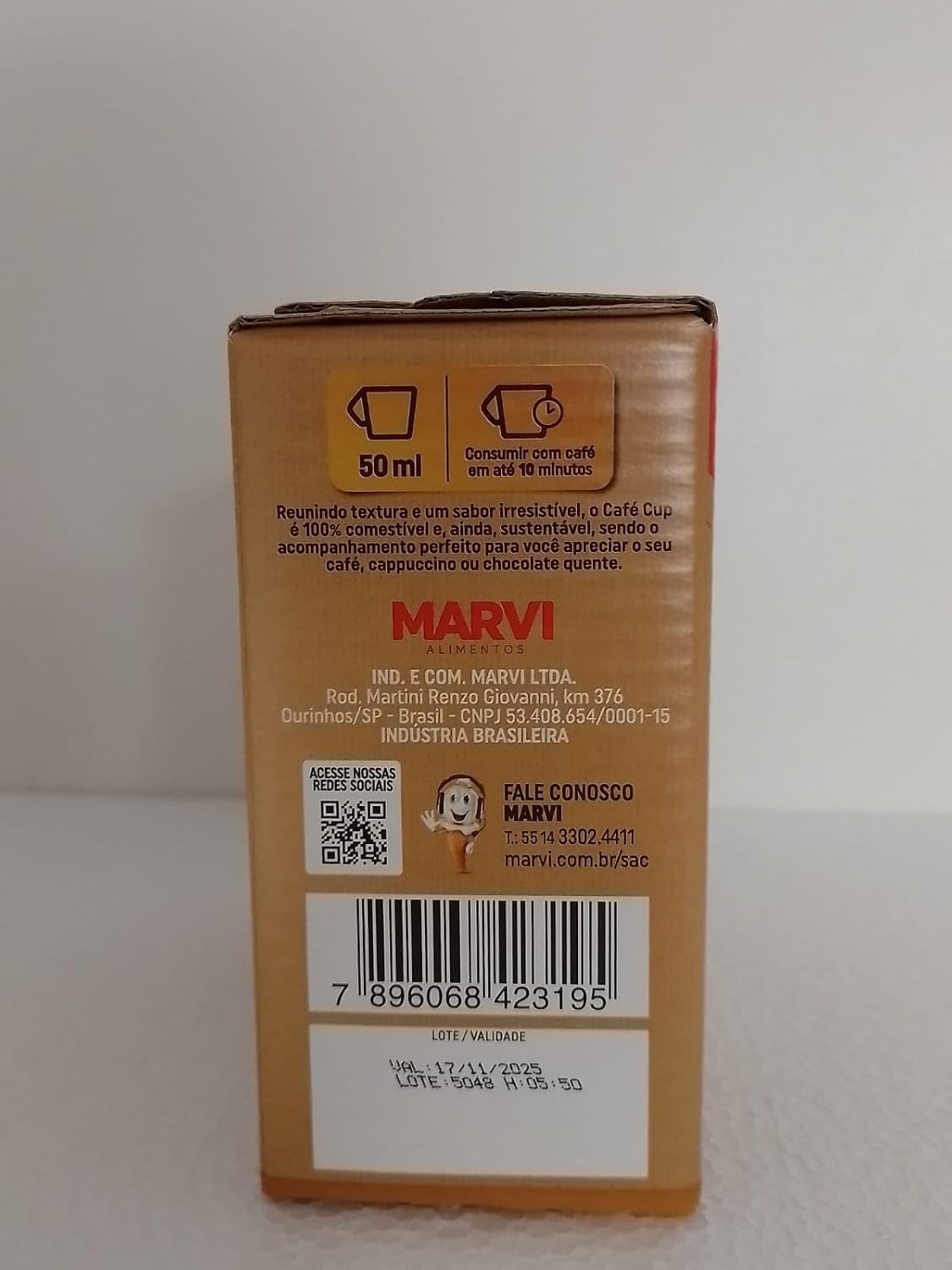Xícara Casquinha com Chocolate Café Cup c/6 - Marvi