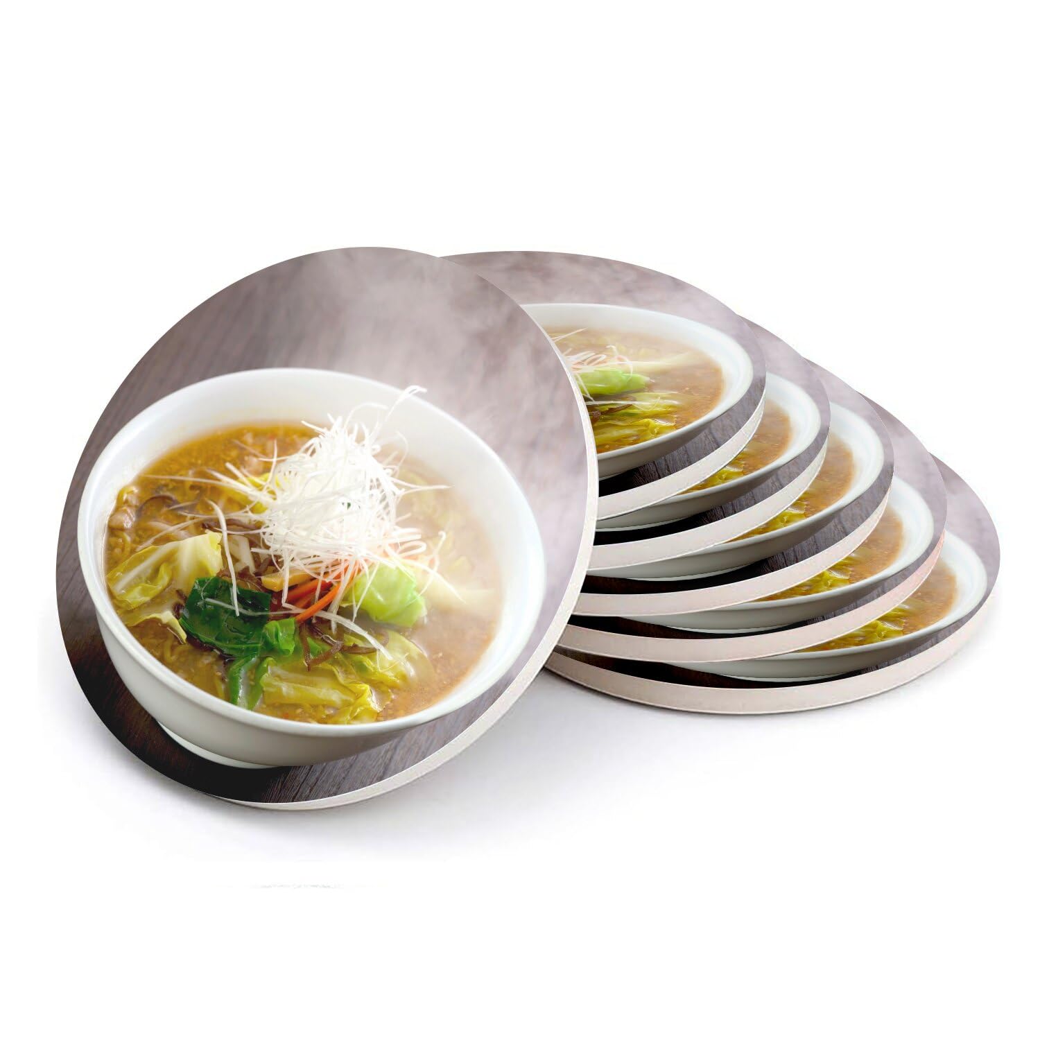 Sous-verre ramen en céramique lot de 6 dessous de verre japonais 108mm