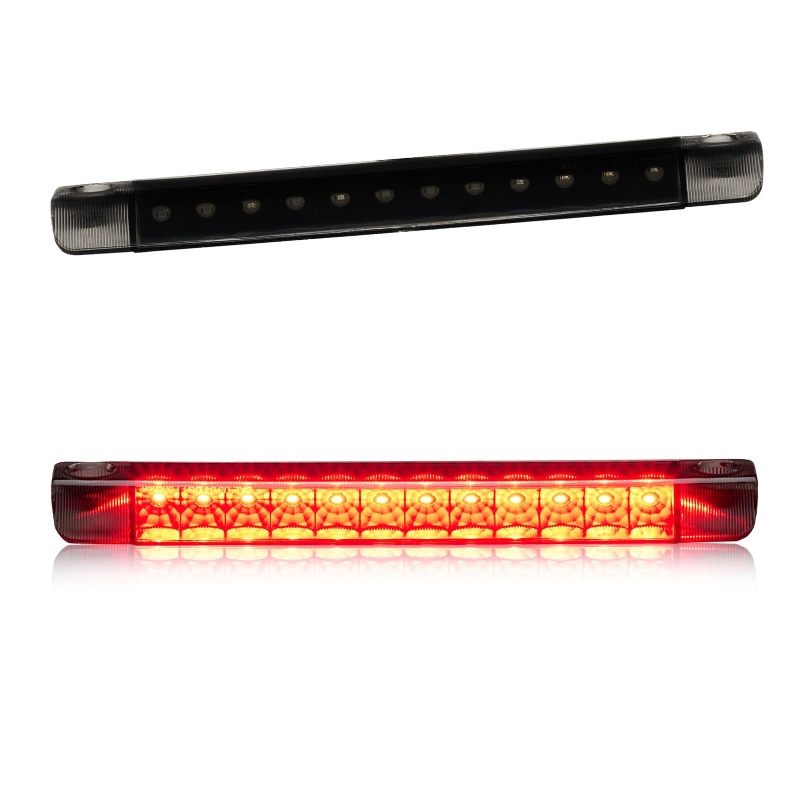 Third 3rd Brake Light LED for 2010-2024 Toyota 4Runner, High Mount Rear Brake Lights Assembly for 2014-2019 Toyota Highlander, Waterproof Center Cab Lamp Stop Light (Black)