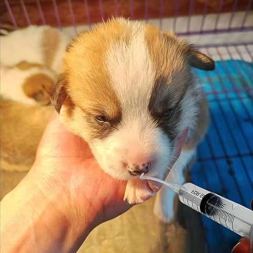 Miniatura 7 de Kit de 11 tubos de alimentación para cachorros y gatitos pequeños y jeringa de alimentación transparente de 51020302.0 fl oz, tubo de alimentación